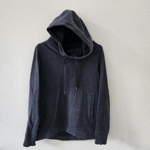 Lululemon Pullover Scuba Hoodie sz 8 Sweatshirt Hood Navy Blue Kangaroo Pocket